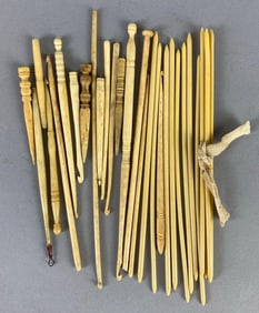 Group of Vintage Crochet Hooks and More