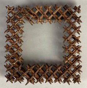 Antique Tramp Art Picture Frame