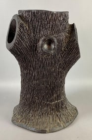Vintage Pottery Tree Stump Planter/Umbrella Stand