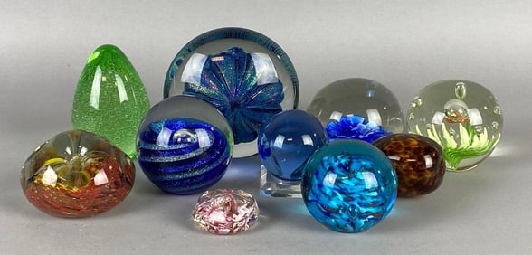 Group of Art Glass Paperweights