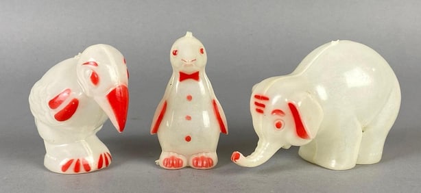 Vintage Plastic Glow-in-the-Dark Animal Ornaments