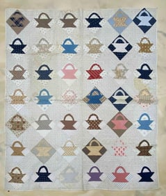 Vintage Patchwork Basket Quilt