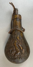 Antique Brass Black Powder Flask