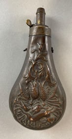 Antique Brass Black Powder Flask