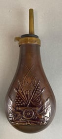 Antique Brass Black Powder Flask