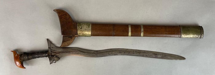 Filipino Kris Dagger with Scabbard