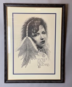 James Russell Mardi Gras New Orleans 1983 Lithograph