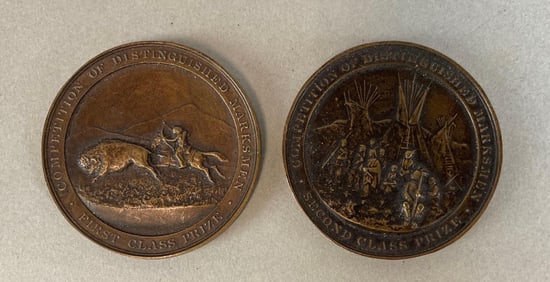 Group of 2 Bronze Competition of Distinguished Marksmen Medals