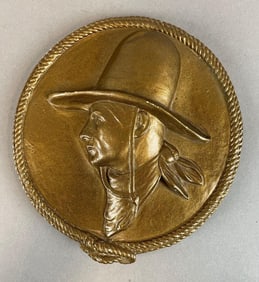 Vintage Chalk Cowboy Wall Plaque