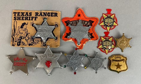 Group of Vintage Childrens Sheriff Badges