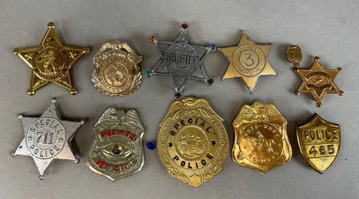 Group of Vintage Childrens Sheriff Badges