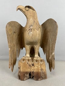 Mexican Carved Driftwood Eagle Sculpture