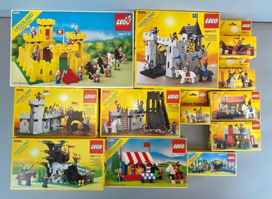 Group of 1980s Lego Castle System Building Toy Sets