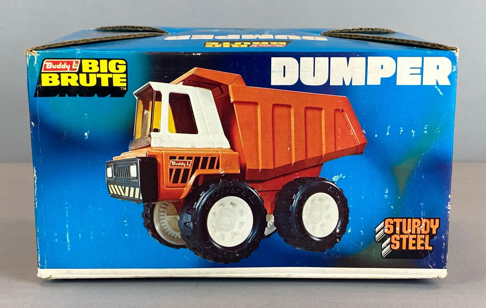 Buddy L Big Brute Pressed Steel Dumper: Sealed In original box, measures 8 1/2 x 5 x 6 inches