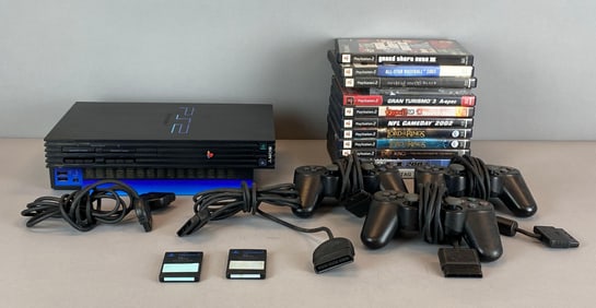 2000 Sony PlayStation 2 Gaming Console With Accessories and Gamea
