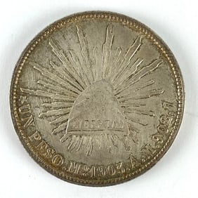 1903 Mexico Libertad 1 Peso Silver Coin