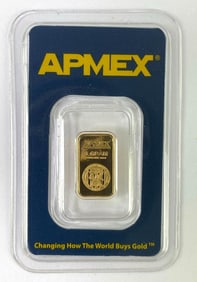 APMEX 1 Gram .999 Fine Gold Ingot/Bar
