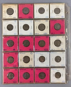 Group of 20 Jefferson Nickels