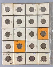Group of 20 US Buffalo Nickels
