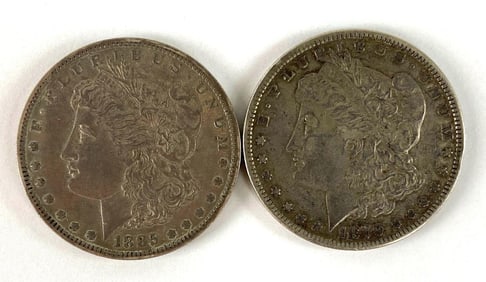 Group of 2 US Morgan Silver Dollars