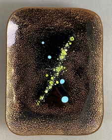 Vintage Statham Enamel On Copper Plate
