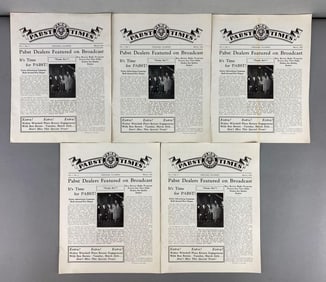 Group of 5 Pabst Beer Times Issues Vol.1, No.2