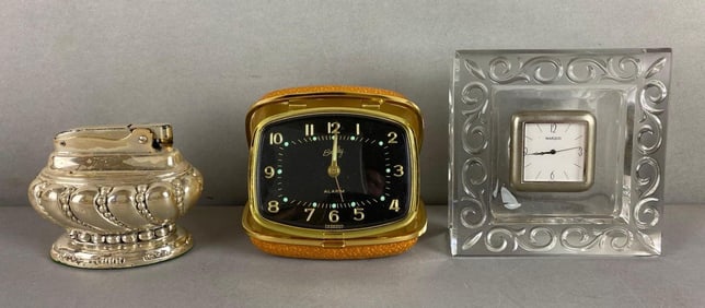 Group of 2 Desk Clocks and More