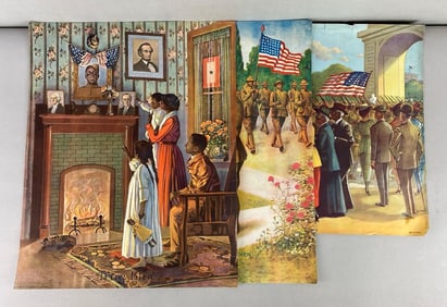 Group of 3 Litho Black Soldier Prints