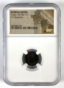 NGC Ancients Graded Roman Empire Trajan Coin