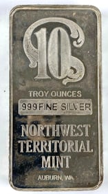 Northwest Territorial Mint 10 oz .999 Fine Silver Ingot/ Bar