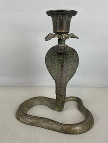 Vintage Metal Cobra Candlestick