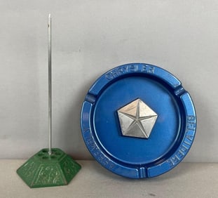 Group of 2 Vintage Metal Desktop Items