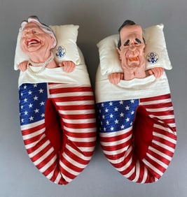 Linden Sleeping Partners George and Barbara Bush Slippers