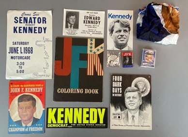 Group of US Kennedy Political Items and More