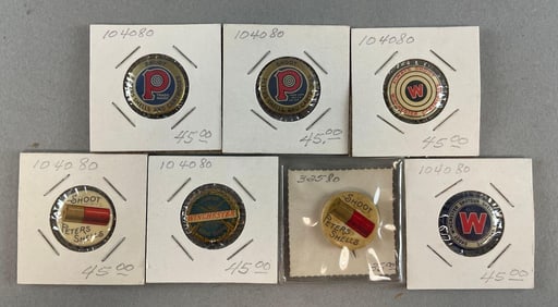 Group of Vintage Ammunition Advertising Buttons