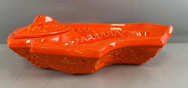 Vintage MCM Ceramic Ashtray with Lid