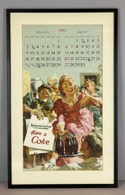 Coca-Cola March / April 1952 Calendar Panel
