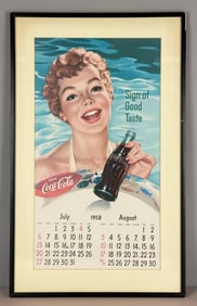 Coca-Cola July / August 1958 Calendar Panel
