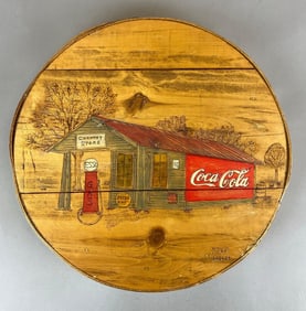 Jerry Taylor Coca-Cola Engraved Wood Art