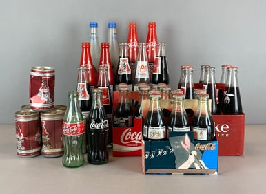 Group of Coca-Cola Glass Bottles and More