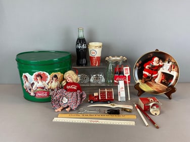 Group of Assorted Coca-Cola Items