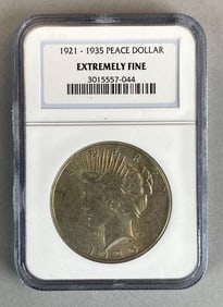 1925 Silver Peace Dollar NGC EF