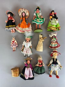 Group of Folk Art Dolls