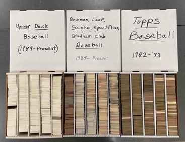 Group of 14,000+ 1980s - 2020s Baseball Cards