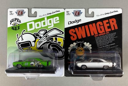 Group of 2 M2 Machines Dodge Die-Cast Muscle Cars