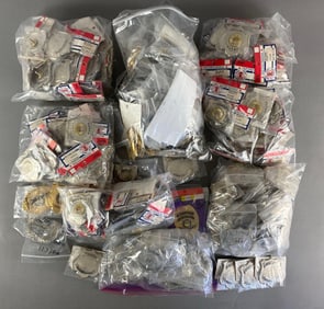 Group of Assorted Reproduction Security Hat Badges