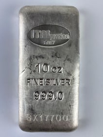 Italpreziosi 10 oz .999 Fine Silver Ingot/ Bar