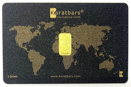 KaratBars 1 Gram .9999 Fine Gold in Credit Card Type Assay very cool piece!