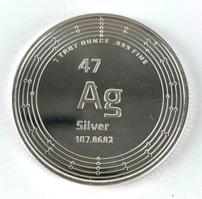 Elemental Ag 1 oz .999 Fine Silver Round