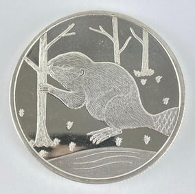 AAA Precious Metals Beaver 1 oz .999 Fine Silver Round